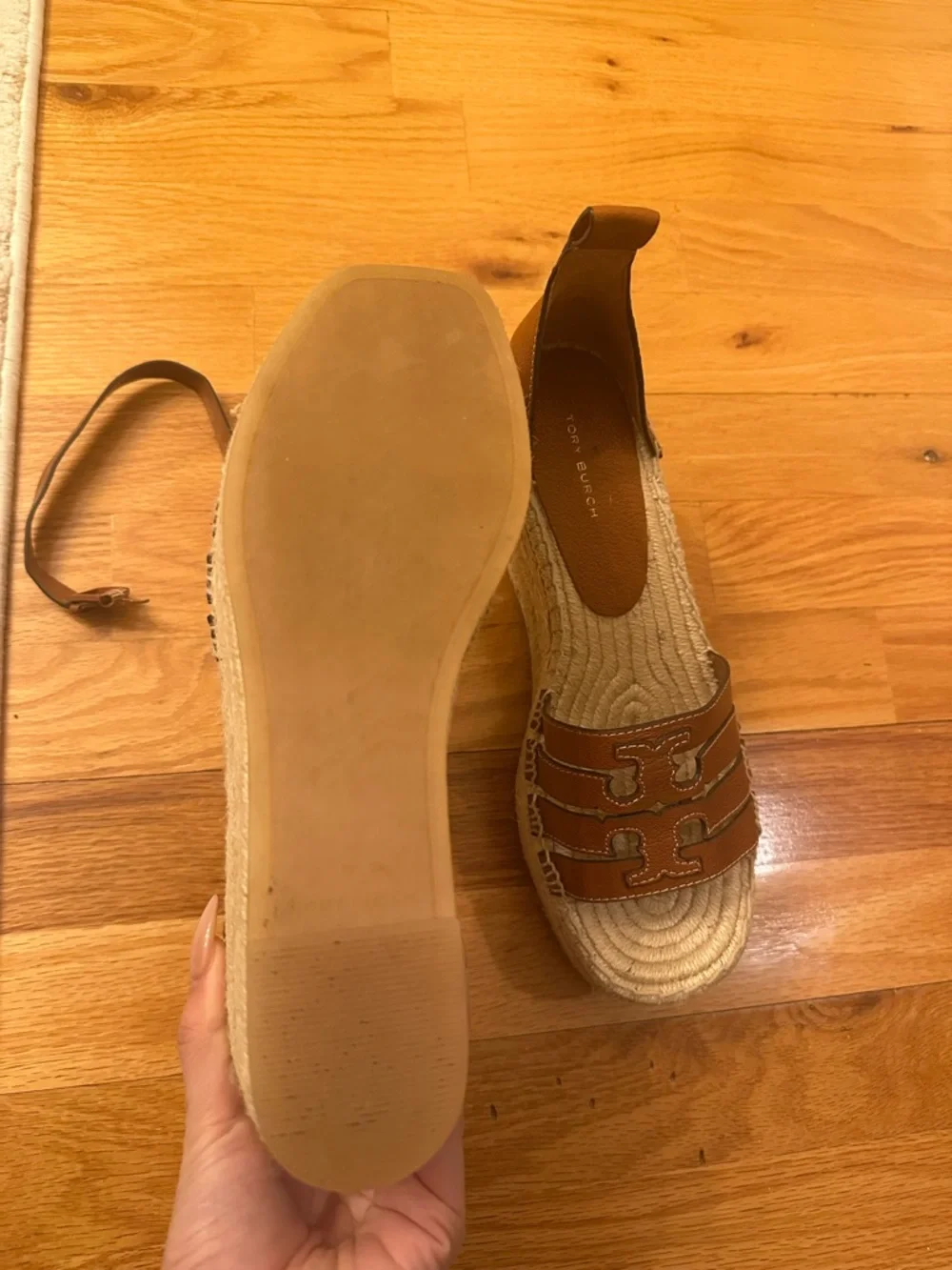 Tory Burch Tan Leather Espadrille High platform - Picture 4 of 6
